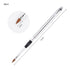WOKOTO 6pcs Nail Brushes, Silver Metal Handle Nail Art Builder Crystal Carve Brush Set for 3D Pattern Design