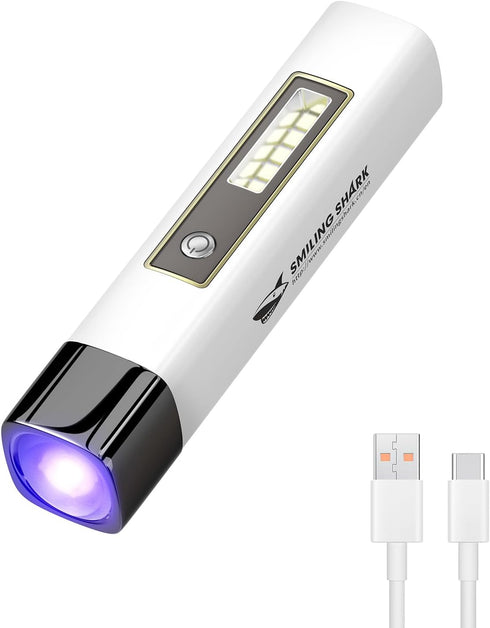 Smiling Shark Gel Nail Light, Handheld UV Nail Light, Mini Portable Cordless USB Power Bank for Fast Curing & Manicure