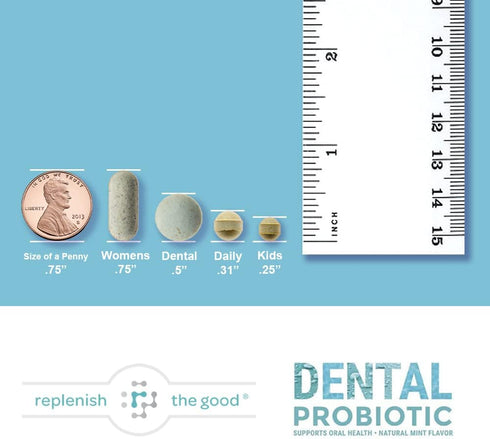 Dental Probiotic, 30 Sugar Free Chewable Tablets, Mint Flavor, Vegan Supplements for Oral Health