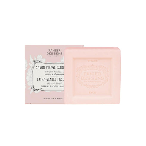 Panier des Sens Face Soap Bar | Cornflower + Rose + Shea Butter | Hydrating Face Wash & Makeup Remover, 3.5 oz