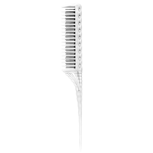 Teasing Comb, 3 Row Hair Care Styling Comb, Lightweight Hair Salon Supplies (White)