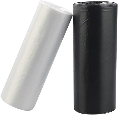 Small Trash Bags, 4 Gallon, Black, Clear and White, 150 Counts