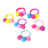 LOVEF 6 Pcs Furball Pompom Ball Elastic Hair Bands - Ponytail Holders, Girls Hair Accessories Gift