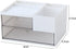 White Makeup Organizer, 2 Drawers, 4 Compartments, Cosmetics Storage Box for Nail Polish, Lipstick, Brushes, Jewelry,