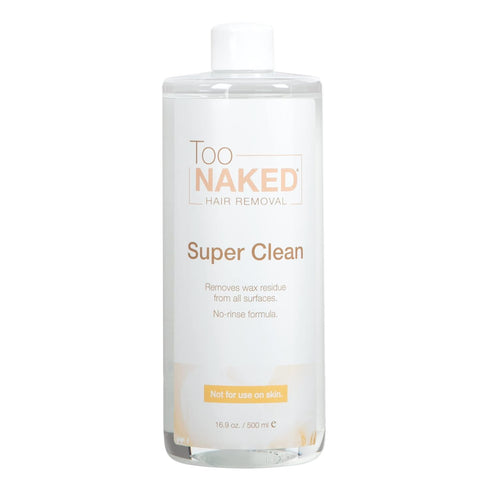 TOO NAKED HAIR REMOVAL Super Clean Wax Warmer Cleaner, Wax Surface Cleaner, 100% Vegan, 16.9 oz.