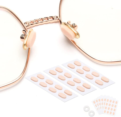 48 Pairs Soft Foam Nose Pads, Self Adhesive Anti-Slip Nosepads for Eyeglasses Sunglasses Reading Glasses (Nude Color)