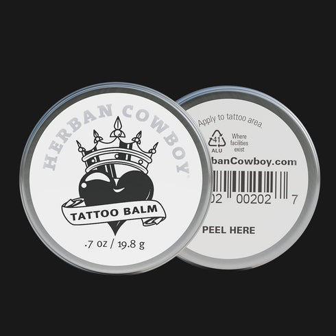 Herban Cowboy Tattoo Balm: Travel Size Tattoo Care with Plant-Based Ingredients, Vegan, Non-Greasy