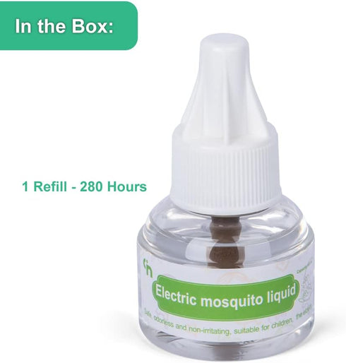Mosquito Repellent Refills for Outdoor Indoor, includes 280 Hr Repellent Refill with 20’ Mosquito Protection Zone, Highly Effective, Long Lasting, DEET-Free, No Spray