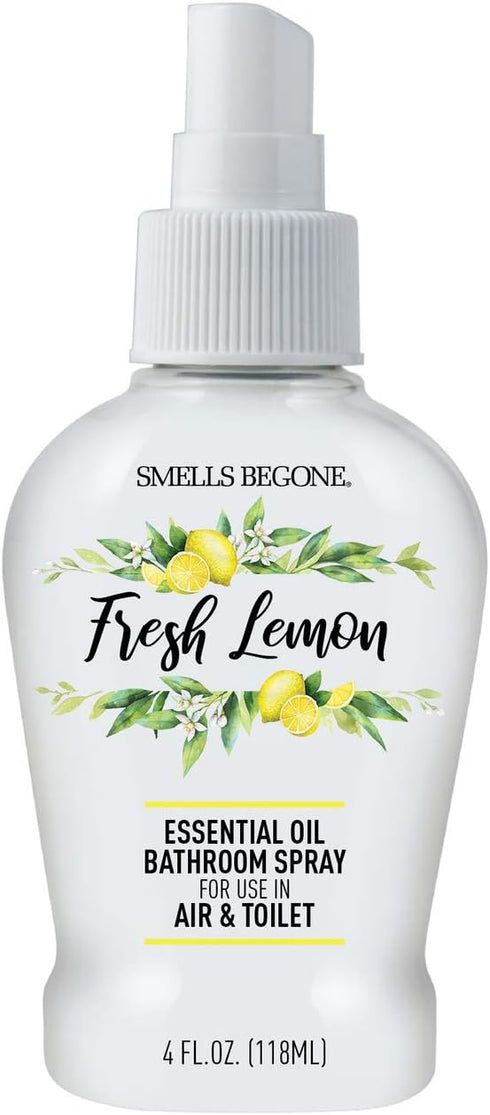 SMELLS BEGONE 4 oz Essential Oil Air Freshener Bathroom Spray - Eliminates Bathroom & Toilet Odors