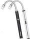 2 Pack USB Rechargeable Electric Candle Lighter - Flameless Windproof Arc Lighter with Flexible Neck (Black & Silver)