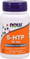 NOW Supplements 5-HTP (50 mg) - 30 Veg Capsules for Neurotransmitter Support*