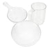 1set Round Wash Basin Mouthwash Cup and Spoon for Face Cleansing Design
