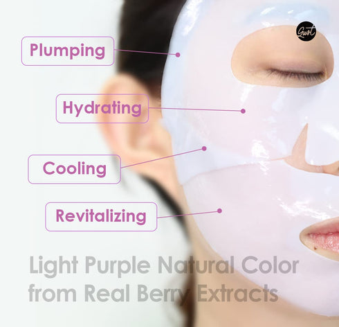 Sweet Dreams Berry Plump Collagen Mask Set of 3, Lifting & Hydrating Face Collagen Jelly Mask, 79% Collagen, Elastin, Hyaluronic Acids, Polyglutamic Acid, Peptides, Korean Skincare