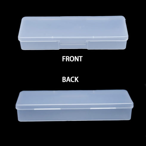 Manicure Tool Box, 8 Pieces Clear Box for Nail Tools, Transparent Plastic Nail Art Storage Organizer Case