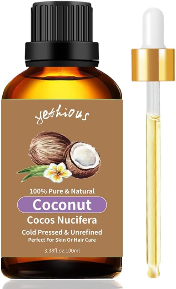 yethious Coconut Fragrance Oil - 100ML, Essential Oil for Diffuser, Candle Making, Soap, Home Aromatherapy - 3.38 Fl Oz