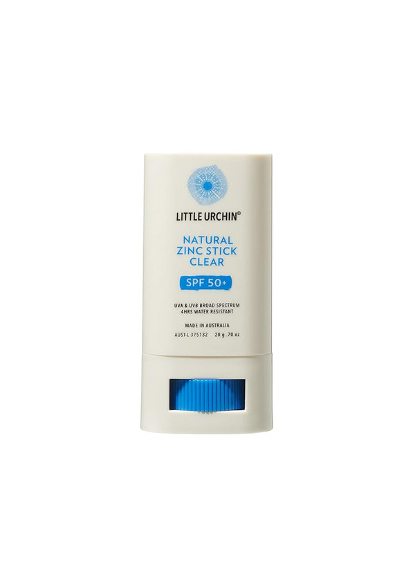 Natural Zinc Stick Clear SPF 50+, Reef & Ocean Safe, Broad Spectrum Water-Resistant Sunscreen