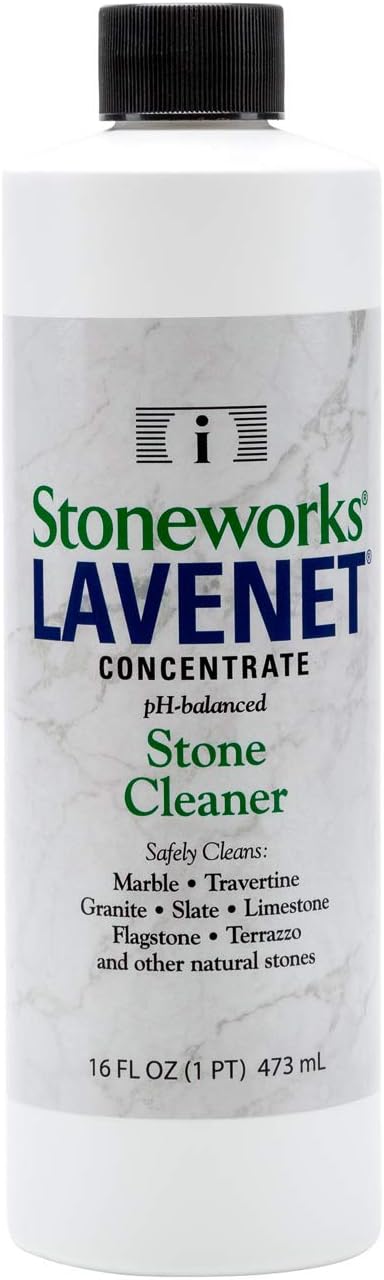 Stoneworks Lavenet Concentrate (1 Pint) pH-balanced cleaner for marble, granite, travertine, limestone, terrazzo,