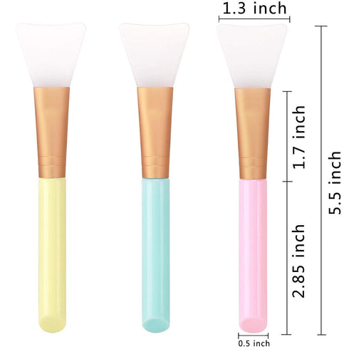 Akstore 3PCS Silicone Face Mask Brush, Soft Applicator Tool for Facial Mud Mask and Body Lotion