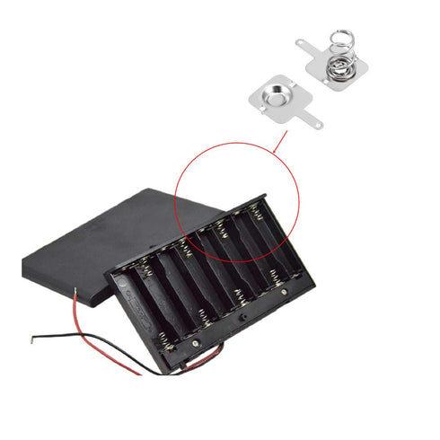 10 Pairs Battery Springs, AAA Battery Negative to Positive Conversion Spring Contact, Nickle Plated 9x9mm