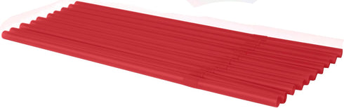 Made in USA Pack of 250 Flexible Disposable Plastic Drinking Straws (8.25" X 0.23") (Red)
