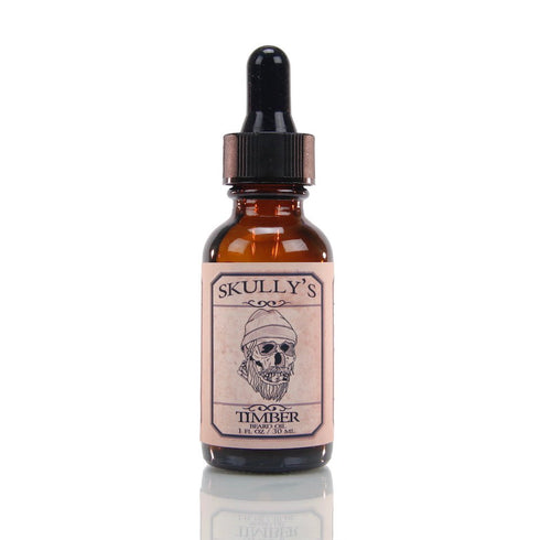 Skully's Timber Beard Oil 1 fl. oz (Masculine Scent, Woodsy, Warm Amber) Beard Oil for Men, Promotes Beard Growth,