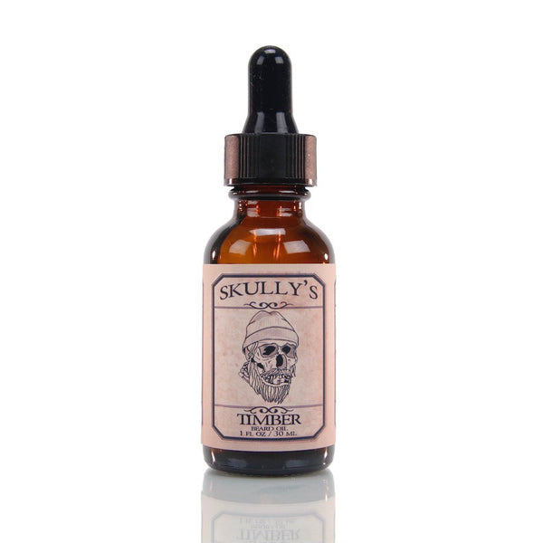 Skully's Timber Beard Oil 1 fl. oz (Masculine Scent, Woodsy, Warm Amber) Beard Oil for Men, Promotes Beard Growth,