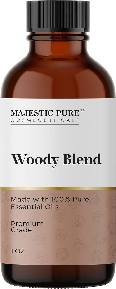Majestic Pure Wood Essential Oil Blend, 100% Pure Oil for Peace and Harmony, 1oz for Diffusers