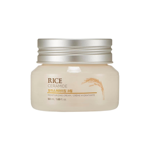The Face Shop Rice Ceramide Moisturizing Cream - Hydrating Face Cream with Rice Extract and Rice Bran Oil