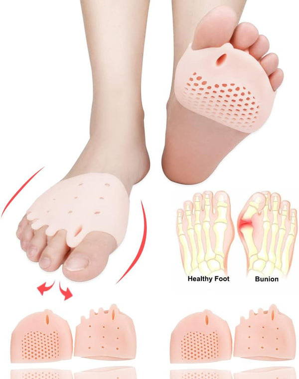 Metatarsal Pads, Toe Separators, Soft Gel Bunion Corrector Cushion for Mortons Neuroma, Rapid Pain Relief