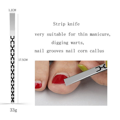 Stainless Steel Ingrown Toenail Pedicure Knife Set, Professional Foot Skin Scraper Kit