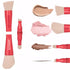 MAKUP JetSetter 4 in 1 Travel Makeup Brush Set - Includes Kabuki Liquid Foundation, Blush, Contour, Eyeshadow & Angled