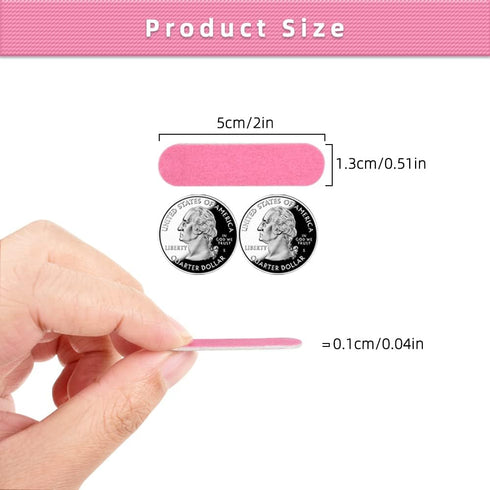 Mini Nail File Bulk 300Pcs (180/240 Grit), Disposable Double Sided Emery Boards for Home or Professional Manicure Tools