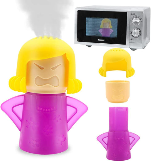 Abnaok Angry Mom Microwave Cleaner and Chilly Mama Fridge Deodoriser, 2PCS, Easily Clean in Minutes for Home or Office