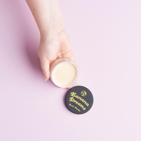 W7 Banana Dreams Loose Setting Powder, Weightless Yellow Blurring Powder for All Skin Tones - 2 Pack