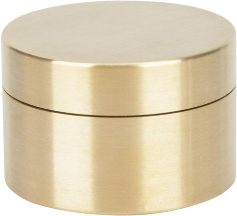 Keenso Waterproof Brass Pill Box, Dustproof Travel Pill Case, Round Copper Pill Fob Holder -pro Dry (M)
