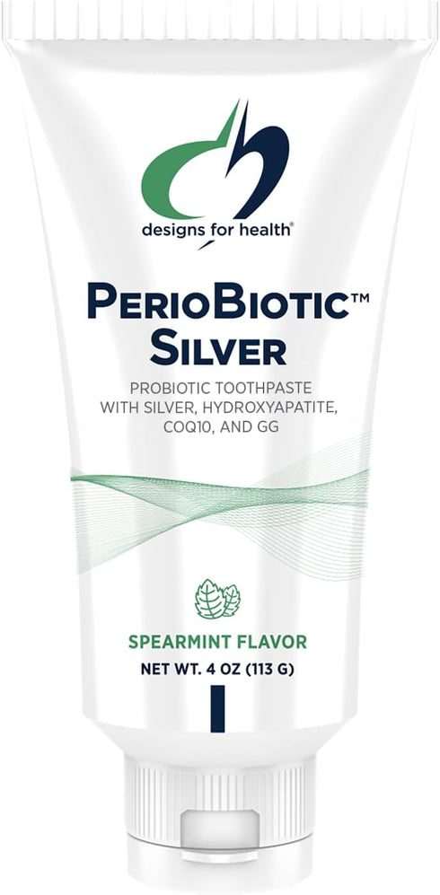 Designs for Health PerioBiotic Silver Hydroxyapatite Toothpaste, Fluoride-Free with Oral Probiotics for Sensitive Teeth