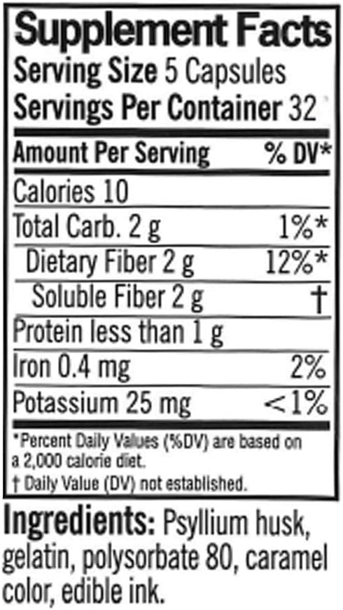 Quality Choice Daily Fiber Capsules, 160 Count for Regularity