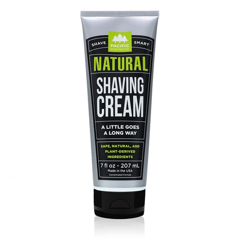 Pacific Shaving Company Natural Shaving Cream - Shea Butter + Vitamin E for Hydrated Sensitive Skin - 7 Oz
