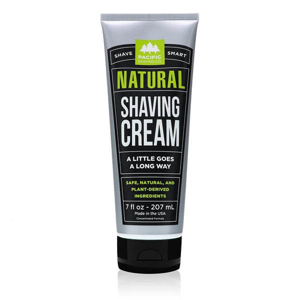 Pacific Shaving Company Natural Shaving Cream - Shea Butter + Vitamin E for Hydrated Sensitive Skin - 7 Oz