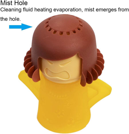 Angry Mom Microwave Cleaner, Mad Mama Microwave Steam Cleaner, Just Add Vinegar and Water, Cleans Crud in Minutes