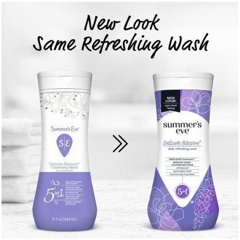 Summer's 15 oz. (Pack 10) Eve Delicate Blossom Daily Refreshing Feminine Wash, Removes Odor, pH balanced, fl