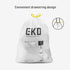 EKO Easy-Dispense Roll of 60 Count Extra-Strong Drawstring Kitchen Trash Bags, 21 Gallon Garbage Bags (79.5L)
