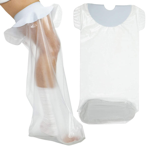 Vive Cast Cover for Shower Leg, Waterproof Adult Cover Bag for Showering After Surgery, Watertight & Submersible