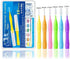 Portable Interdental Brush, 10PCS/Box for Traveling, 0.4-1.5MM Tooth Flossing Head Oral Dental Brush Tool