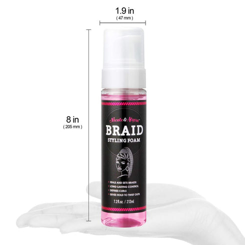 Nicole & Alyssa Braid Styling Foam, 7.2oz