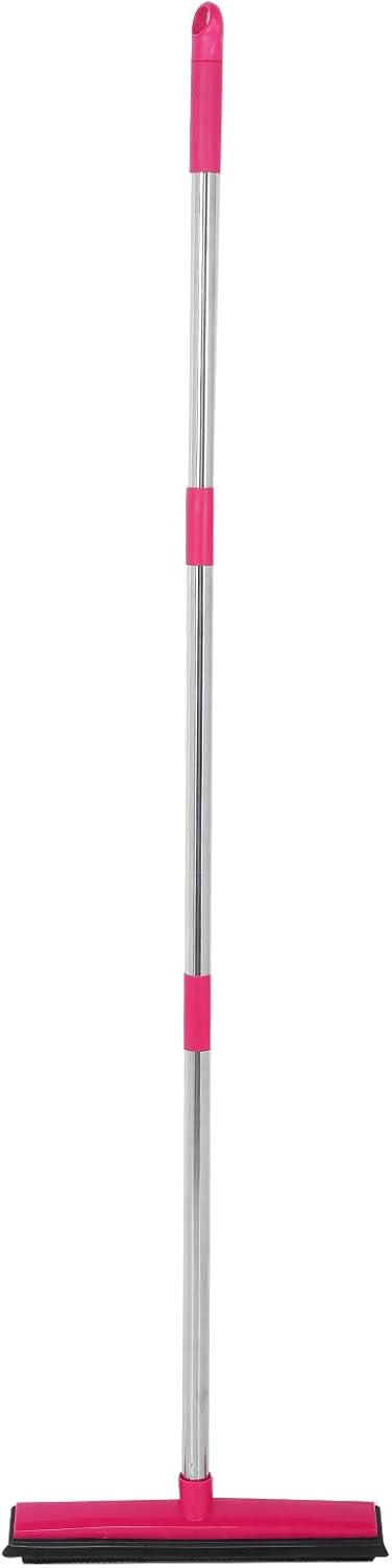 Carpet Hair Removal Broom with 48'' Telescoping Handle, Rubber Broom Carpet Rake for Pet Hair Dust Removal, Daily
