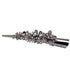 Large Double Row Teeth Metal Duck Bill Clips - Rhinestone Flower Hair Barrettes with Teeth for Women and Girls (Grey)