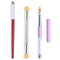 SILPECWEE 3Pcs Acrylic Nail Brush Set, UV Gel Nail Ombre Brush, Double-Head Sponge Pen for Nail Art