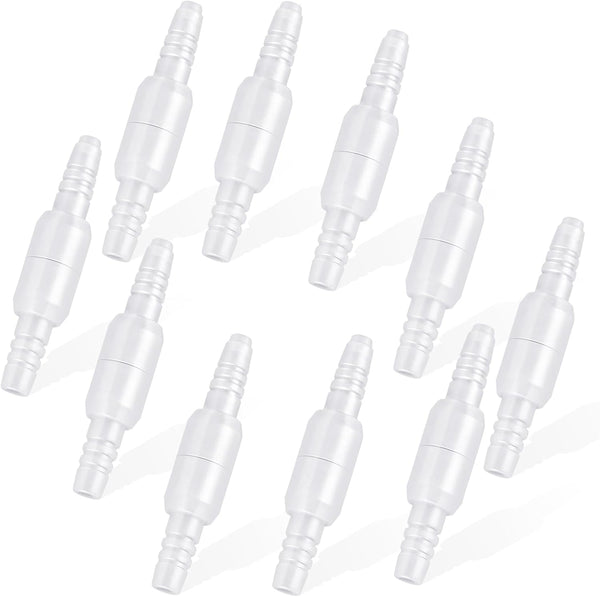 10 Packs Oxygen Tubing Swivel Connector for Oxygen Cannula, Avoid Tangling of Tube (Male to Male)