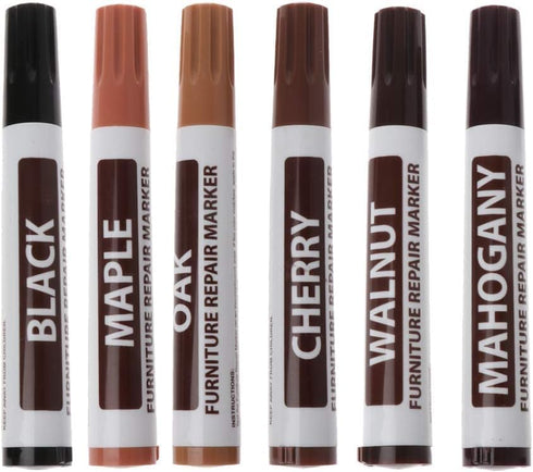 Brown Furniture Repair Wood Cabinet Touch Up Markers, Mahogany Scratch Filler Remover